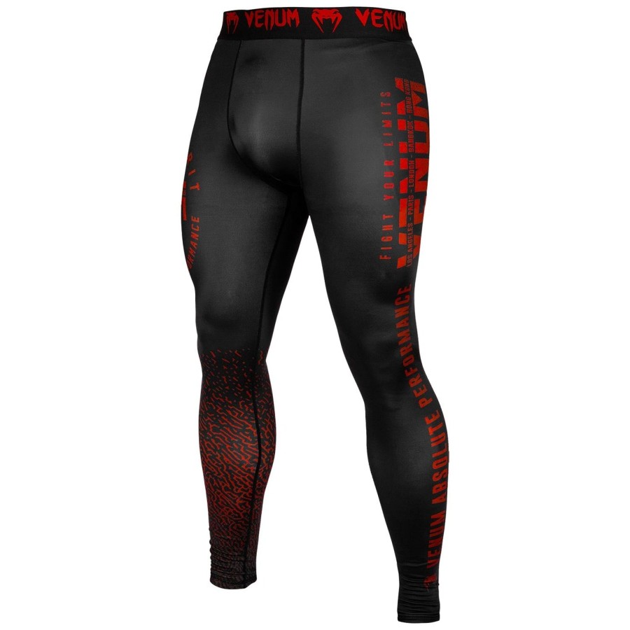 calça de compressão venum signature - pretovermelho
