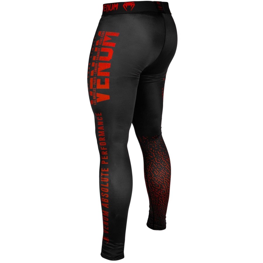 calça de compressão venum signature - pretovermelho