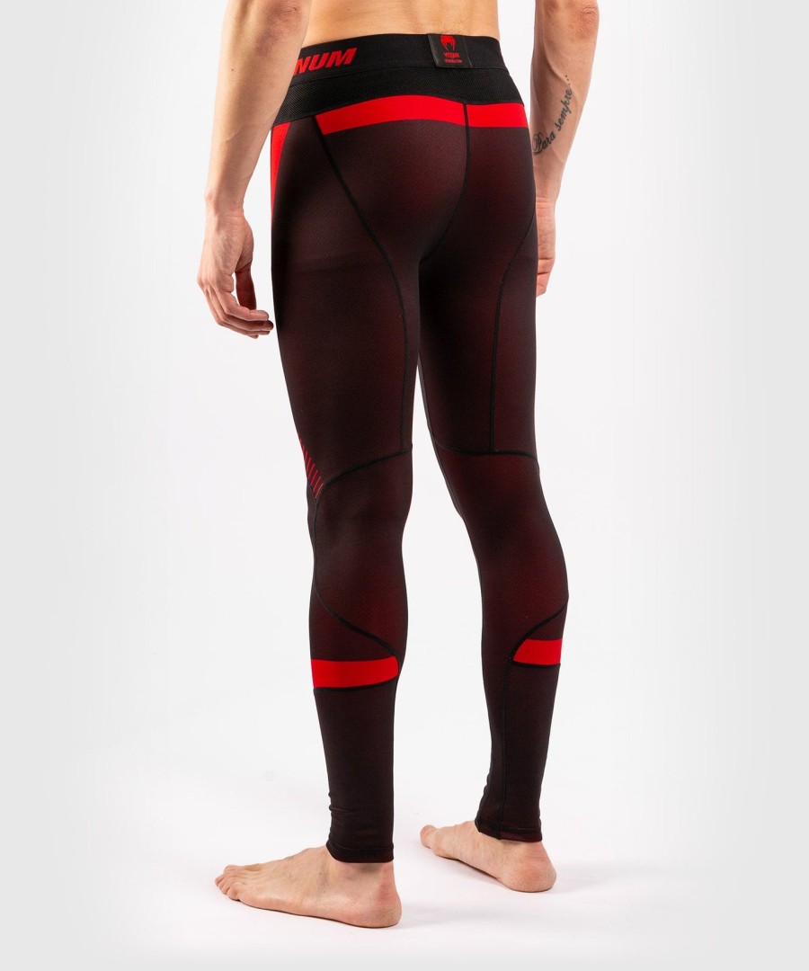 calça de compressão venum nogi 3.0 - pretavermelha