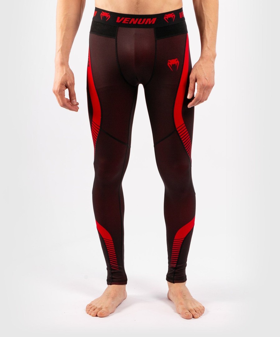 calça de compressão venum nogi 3.0 - pretavermelha