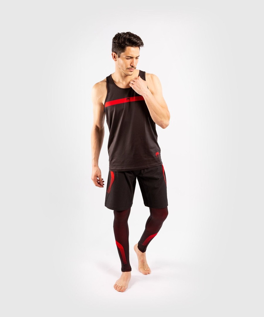 calça de compressão venum nogi 3.0 - pretavermelha