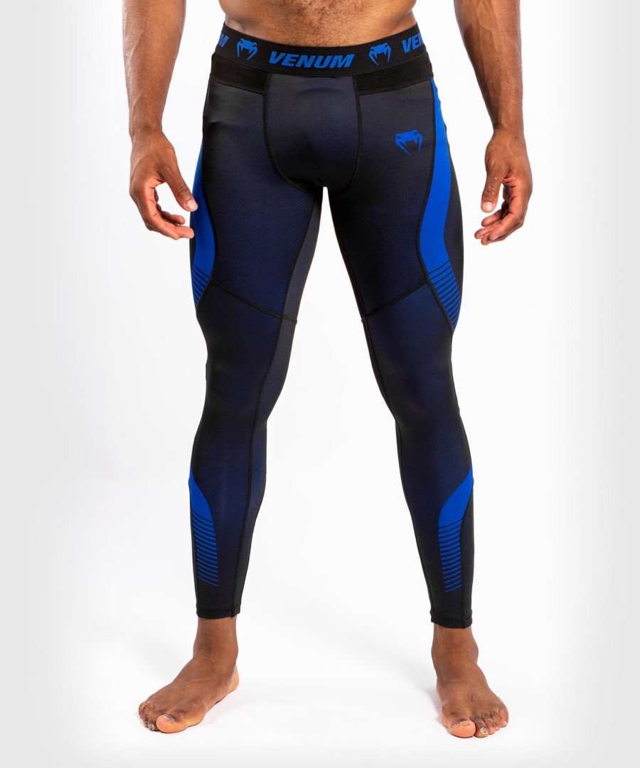 calça de compressão venum nogi 3.0 - pretaazul