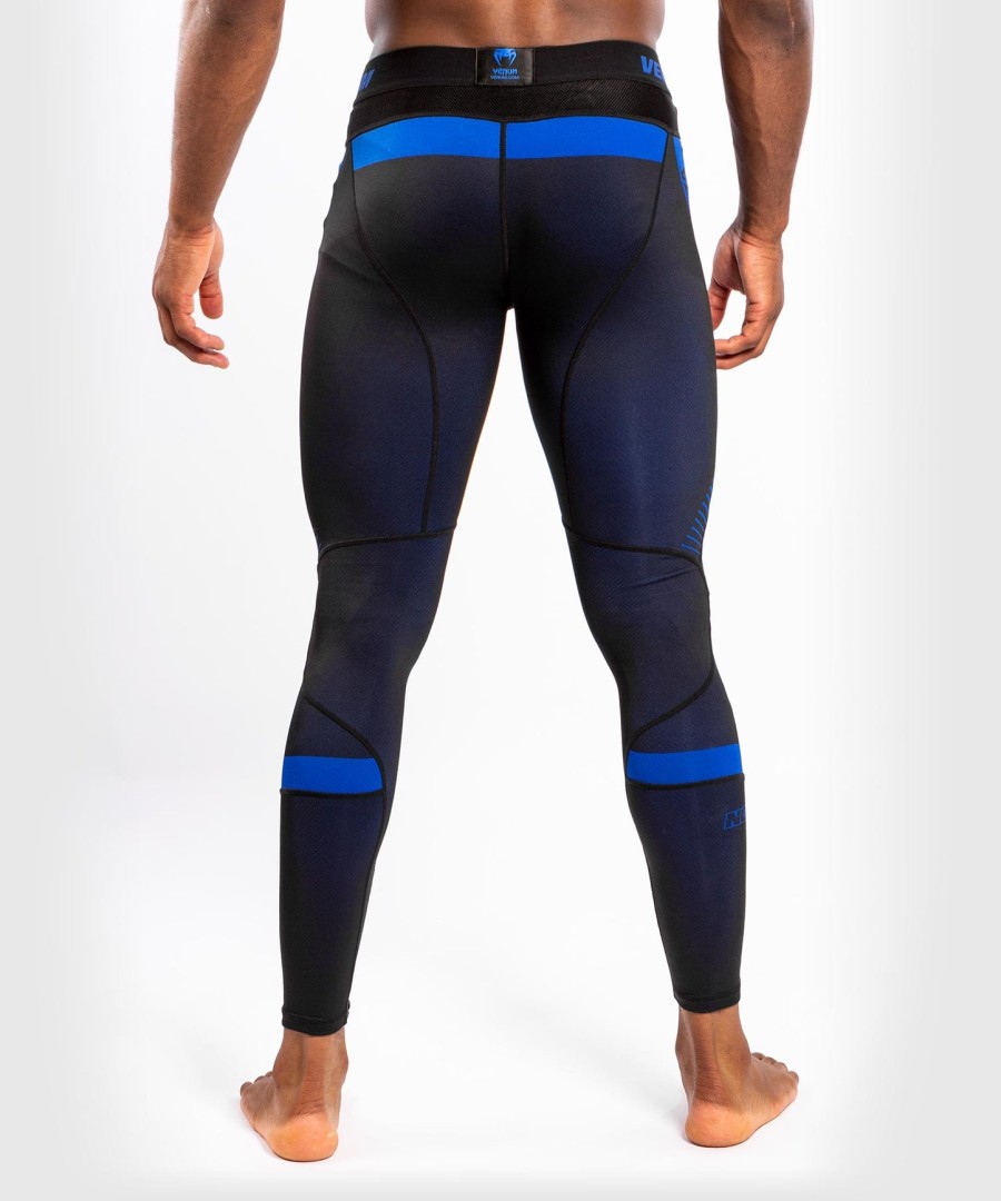 calça de compressão venum nogi 3.0 - pretaazul
