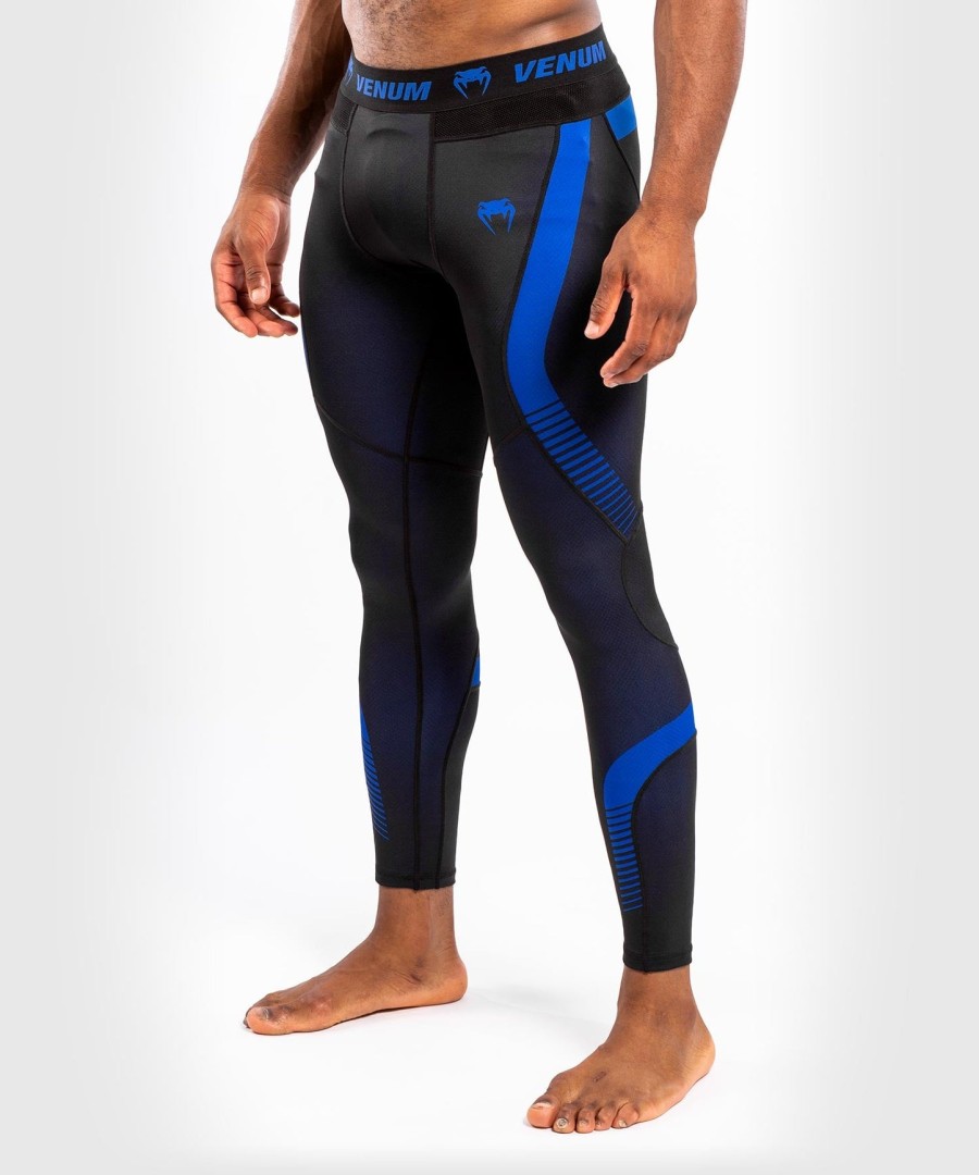 calça de compressão venum nogi 3.0 - pretaazul