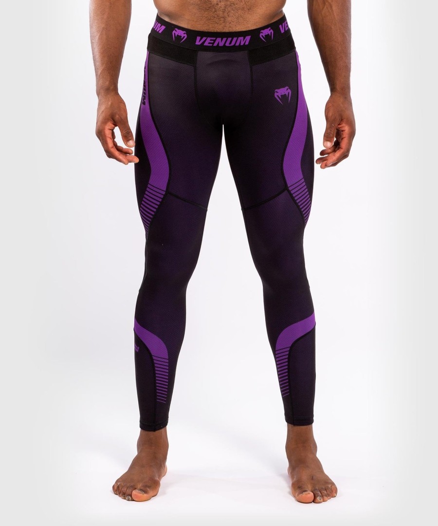 calça de compressão venum nogi 3.0 - pretaroxa
