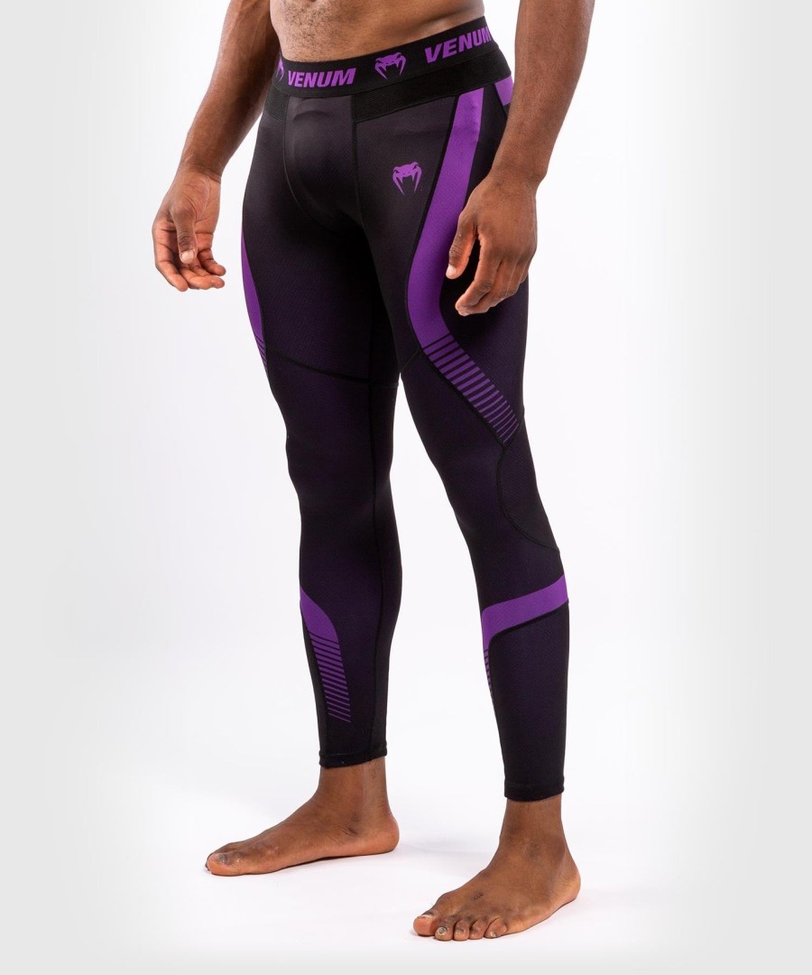 calça de compressão venum nogi 3.0 - pretaroxa