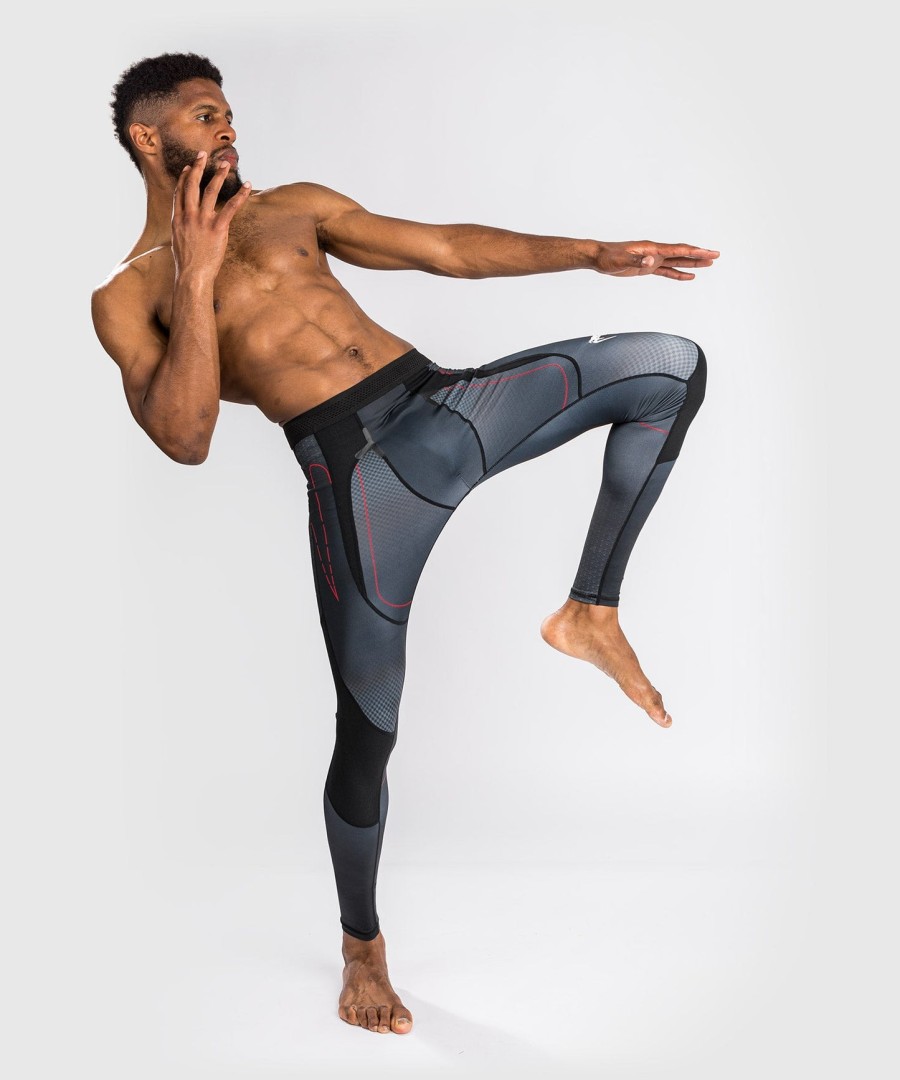 calça de compressão venum okinawa 3.0 - pretovermelho