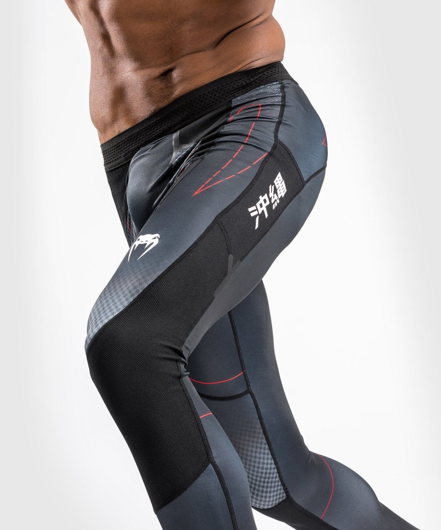 calça de compressão venum okinawa 3.0 - pretovermelho