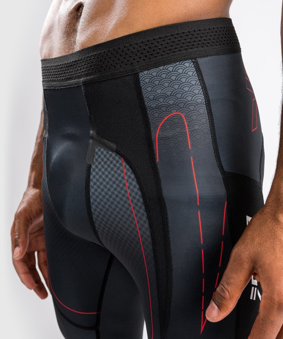 calça de compressão venum okinawa 3.0 - pretovermelho
