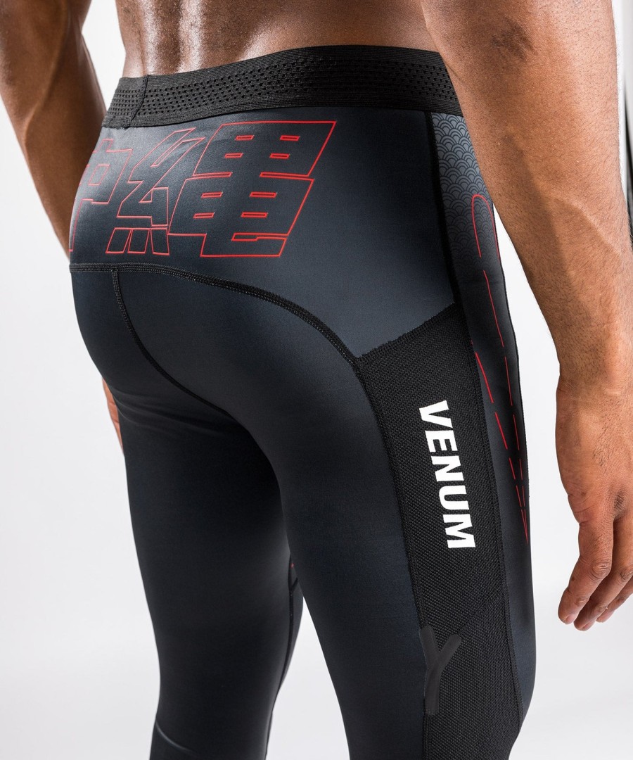 calça de compressão venum okinawa 3.0 - pretovermelho