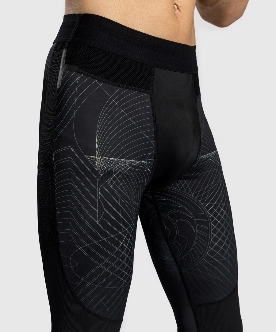 calças de compressão venum g-fit air para homem - preto profundoareia do deserto
