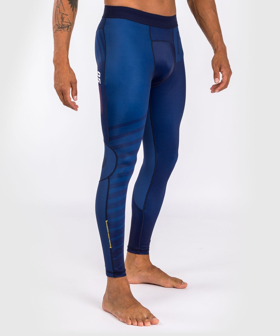 calças de compressão venum sport 05 - azulamarelo