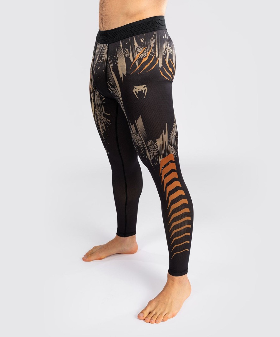 calças venum tiger masculinas - pretolaranja neon