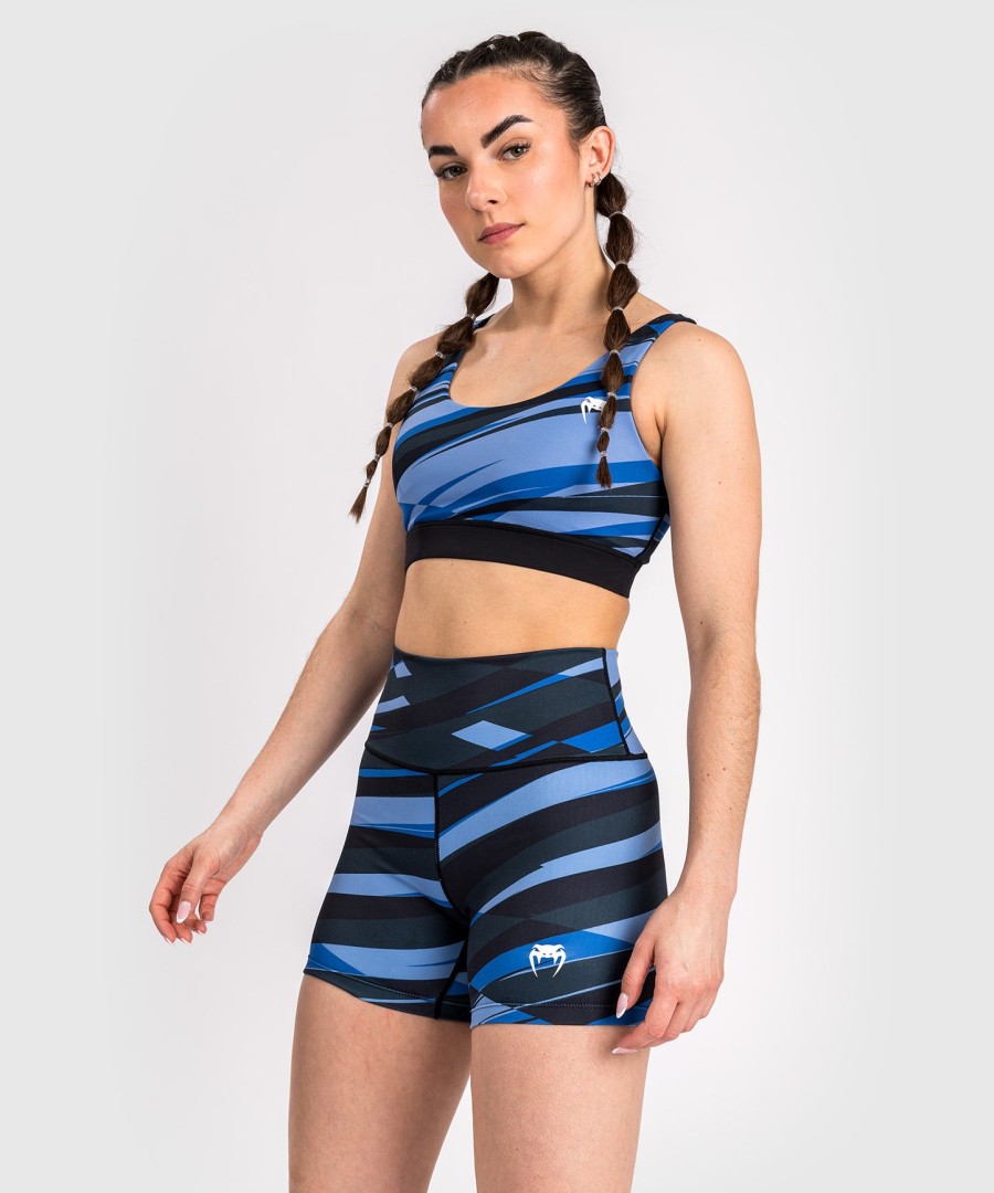 shorts de compressão femininos venum abyss – azul sombra