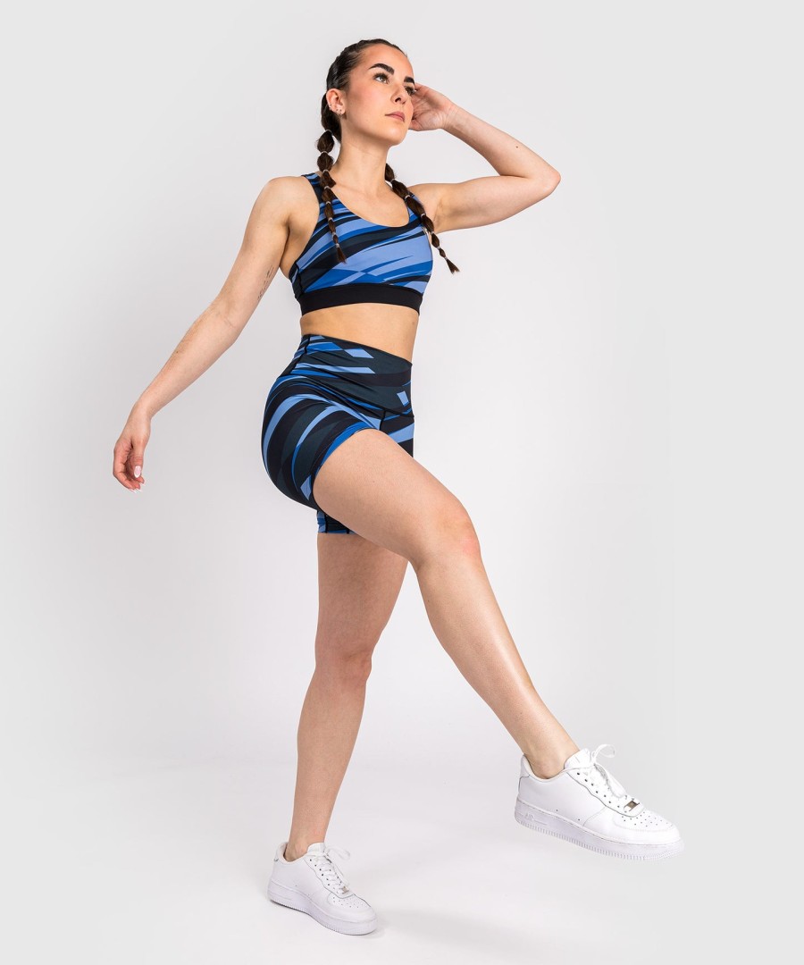 shorts de compressão femininos venum abyss – azul sombra