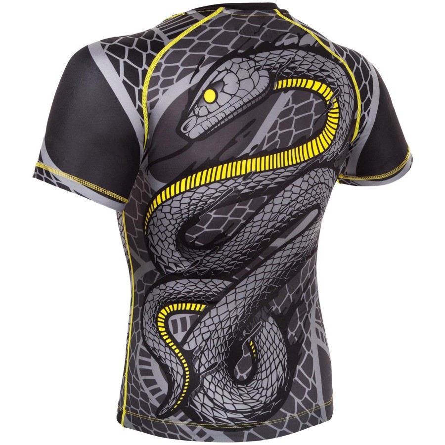 camiseta de proteção solar venum snaker - manga curta - pretoamarelo