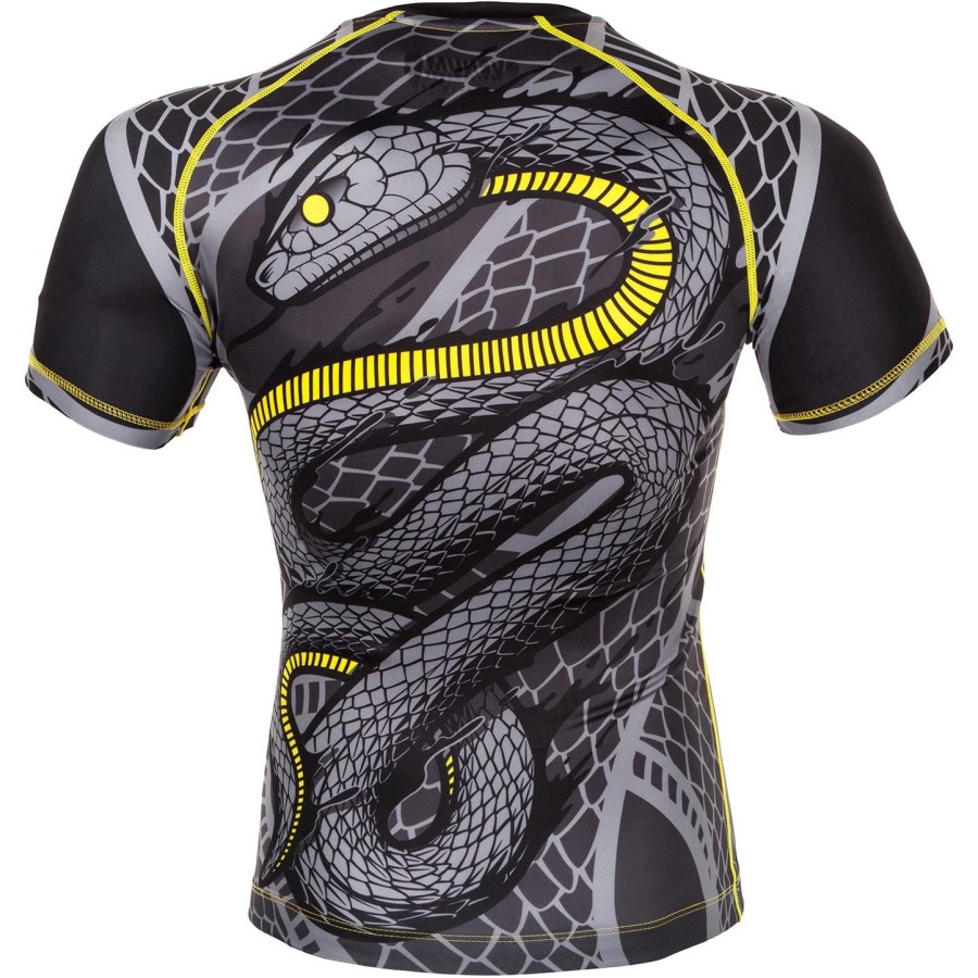 camiseta de proteção solar venum snaker - manga curta - pretoamarelo
