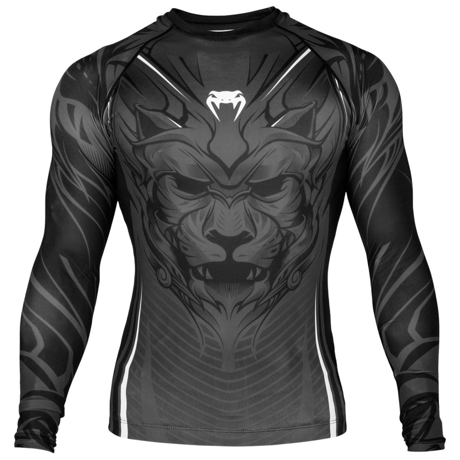camiseta de proteção solar venum bloody roar - manga longa - cinza - exclusiva