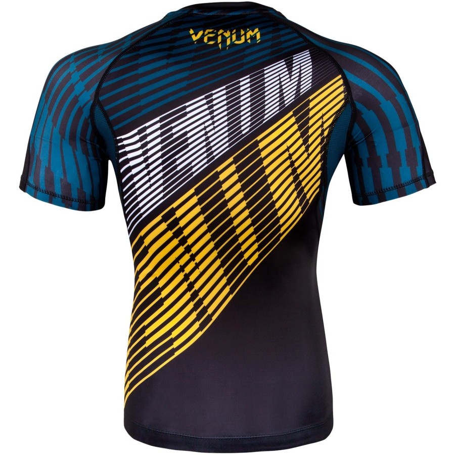 camiseta de proteção solar venum plasma - manga curta - pretoamarelo
