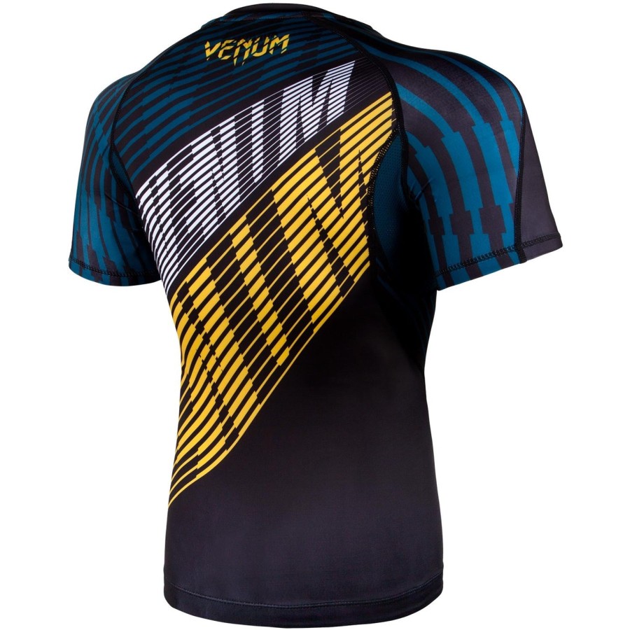 camiseta de proteção solar venum plasma - manga curta - pretoamarelo