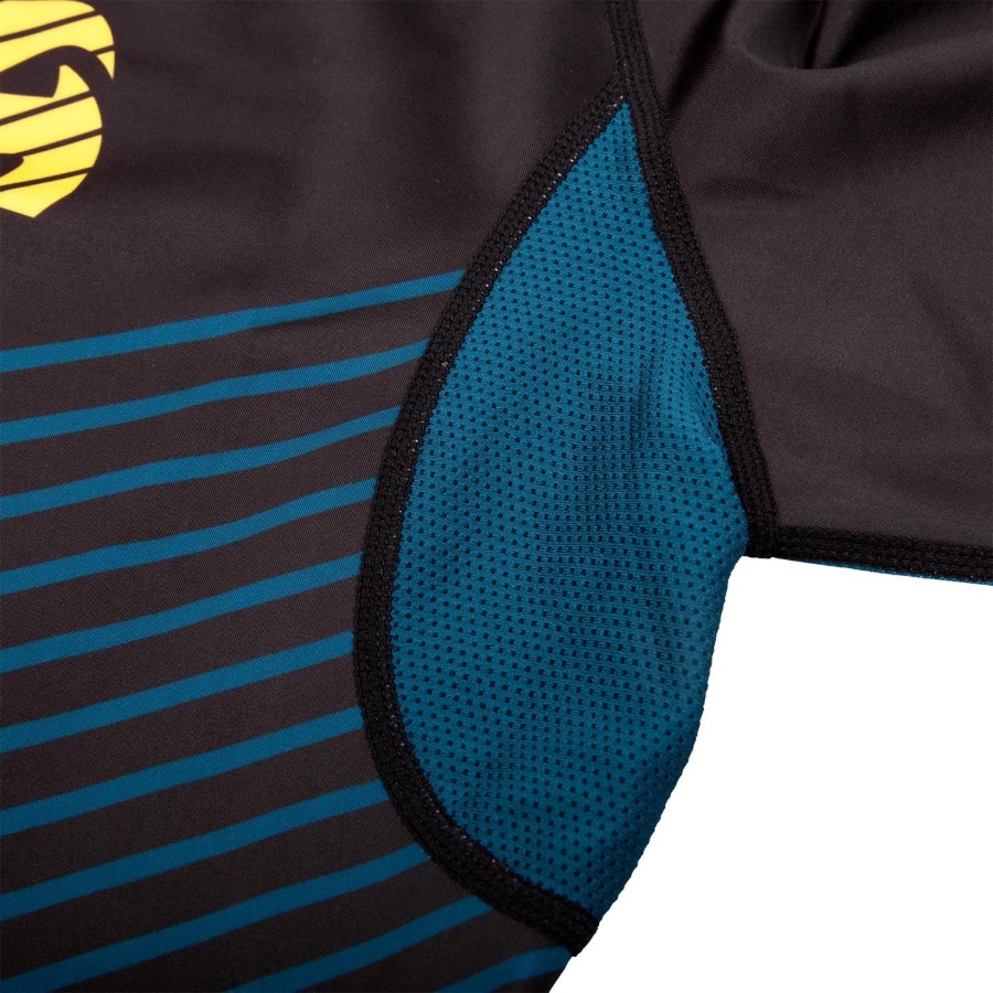 camiseta de proteção solar venum plasma - manga curta - pretoamarelo