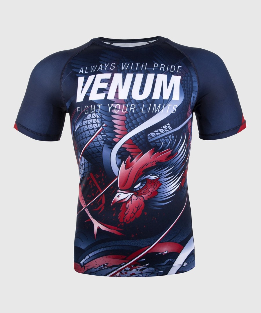 camiseta de proteção solar venum rooster - manga curta - azul marinholaranja