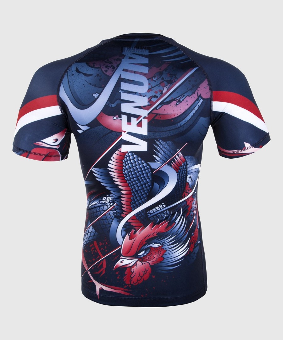 camiseta de proteção solar venum rooster - manga curta - azul marinholaranja