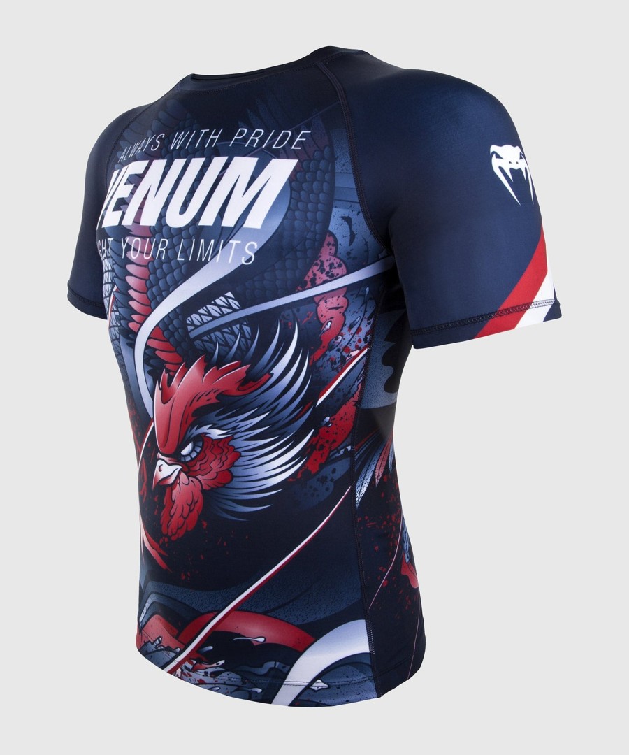 camiseta de proteção solar venum rooster - manga curta - azul marinholaranja