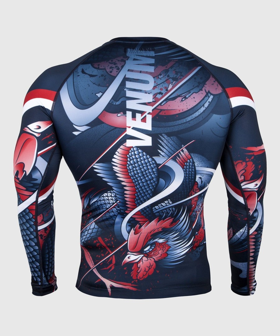 camiseta de proteção solar venum rooster - manga comprida - azul marinholaranja