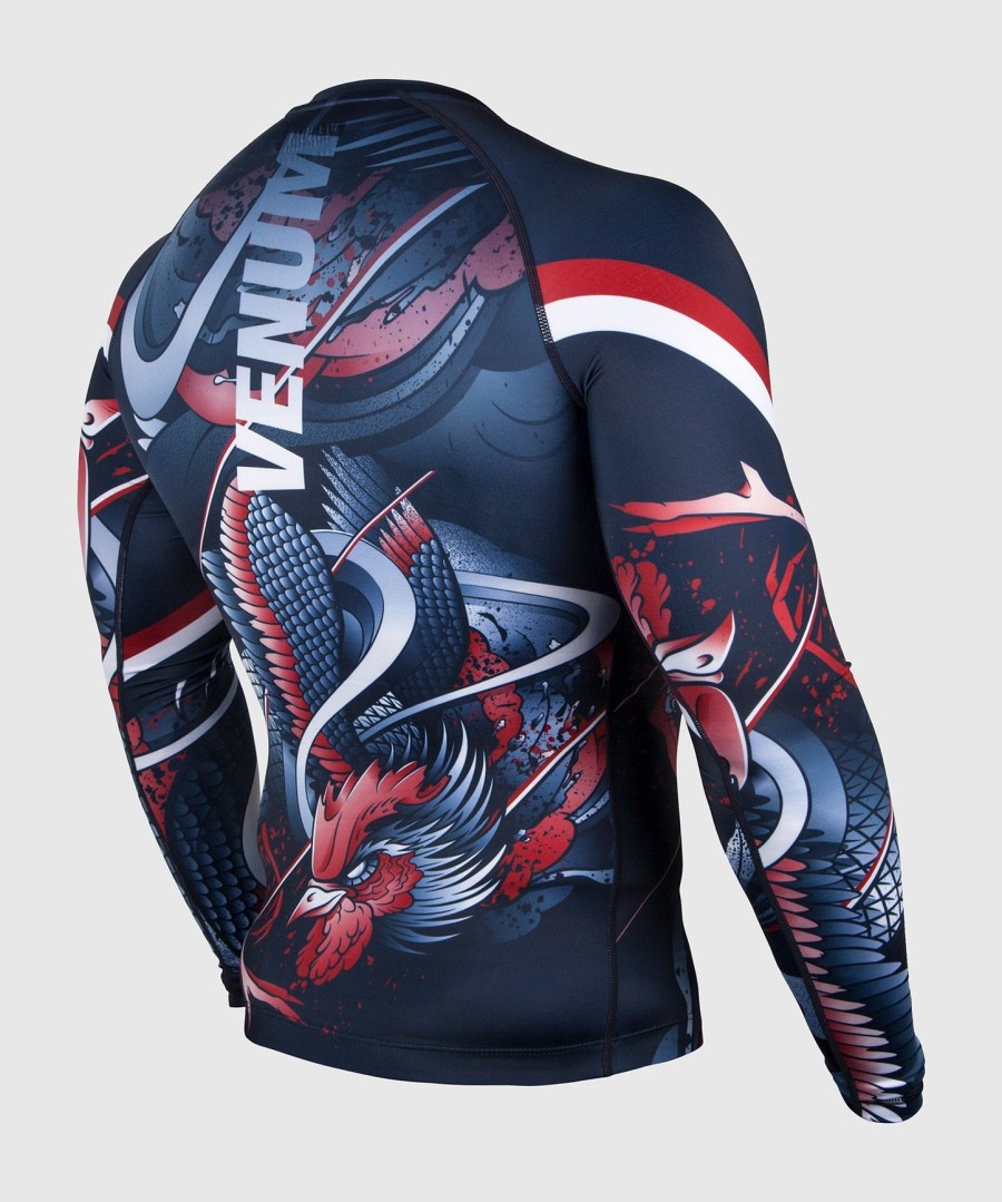 camiseta de proteção solar venum rooster - manga comprida - azul marinholaranja