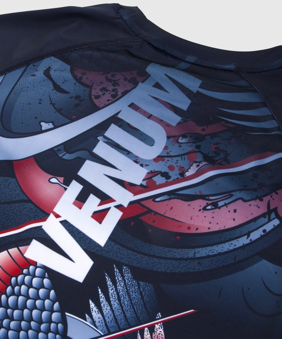 camiseta de proteção solar venum rooster - manga comprida - azul marinholaranja