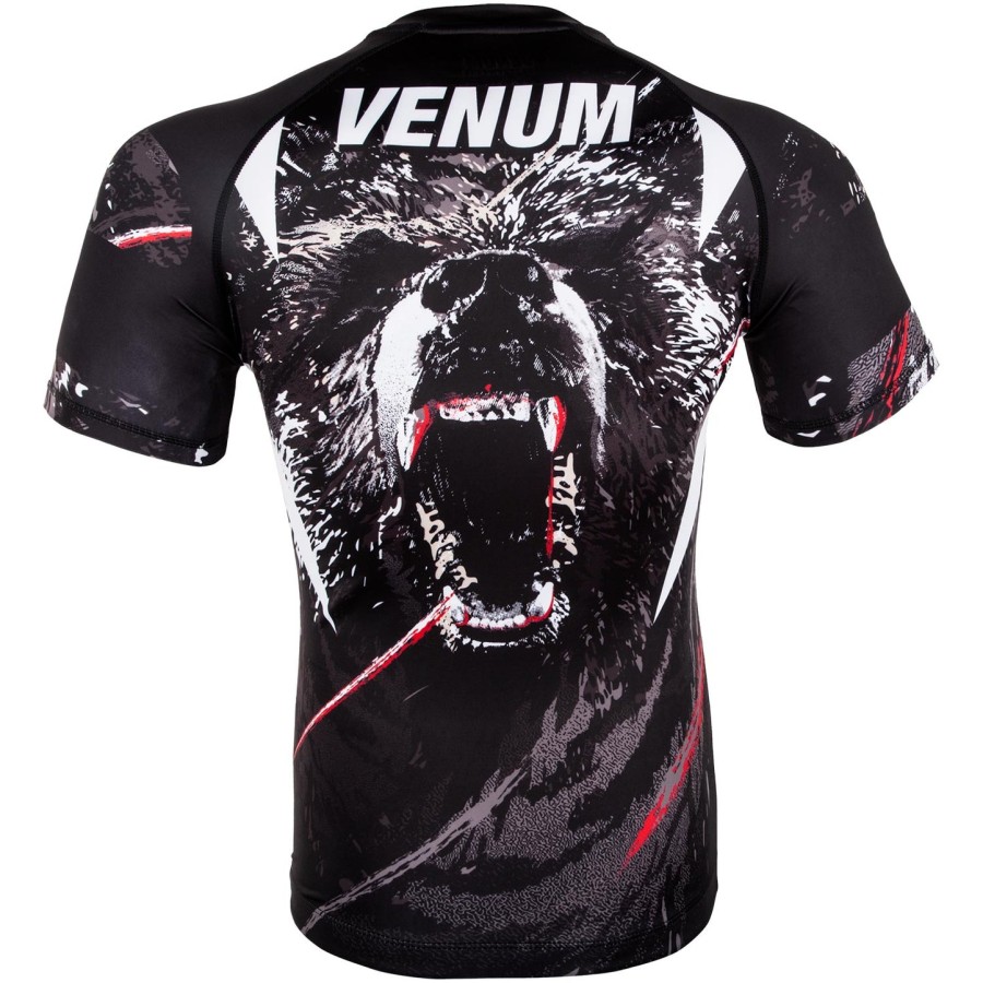 camiseta de proteção solar venum grizzli - manga curta - pretobranco