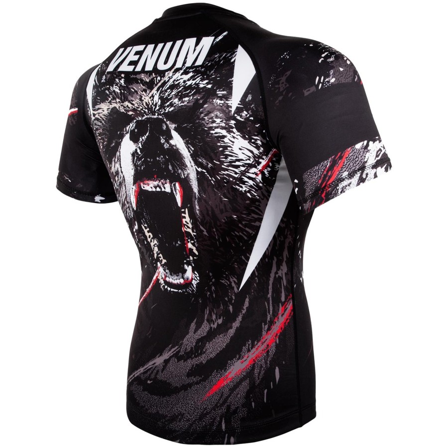 camiseta de proteção solar venum grizzli - manga curta - pretobranco