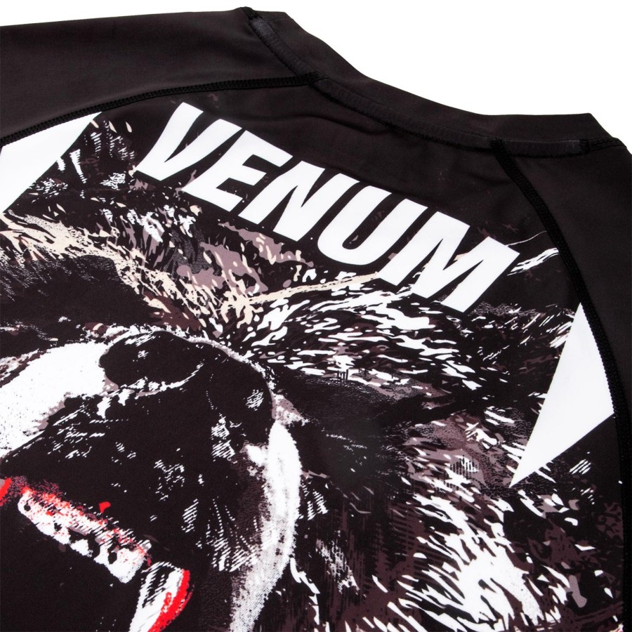 camiseta de proteção solar venum grizzli - manga longa - pretobranco