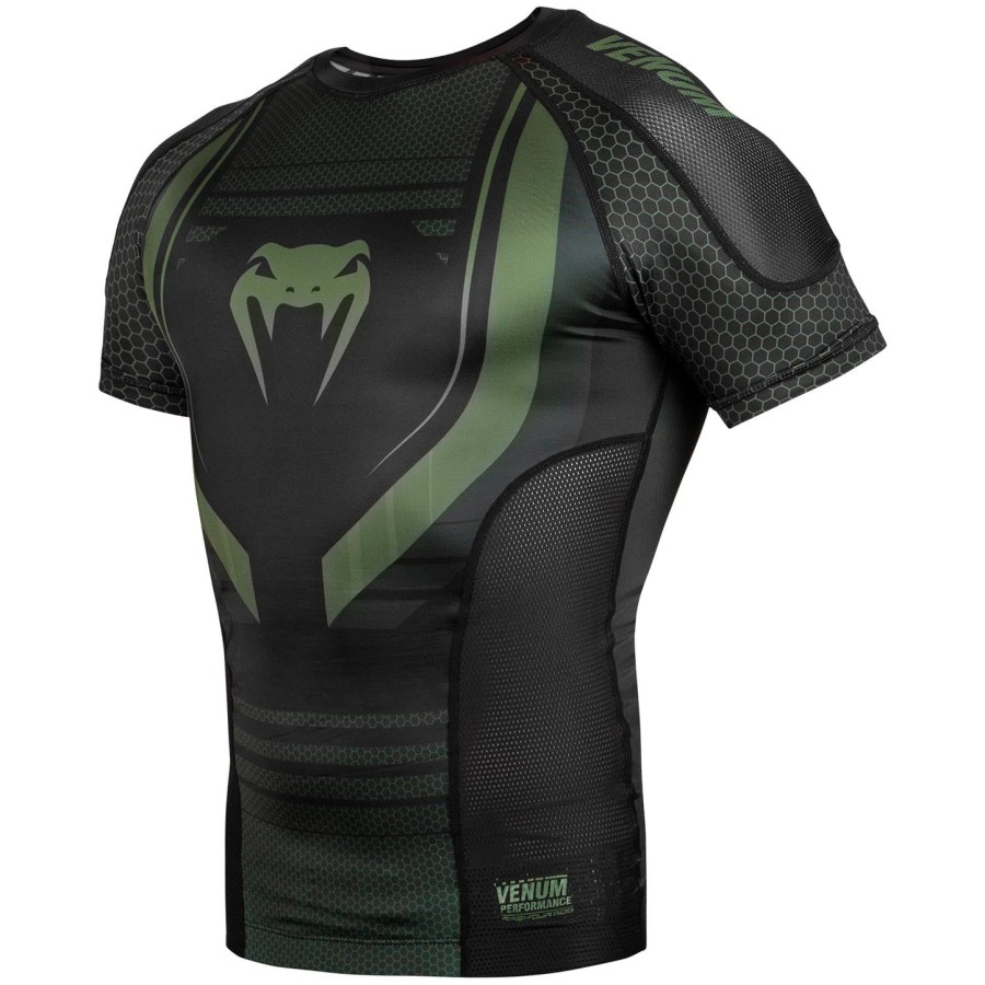 camiseta de proteção solar venum technical 2.0 - manga curta - pretocáqui - exclusiva