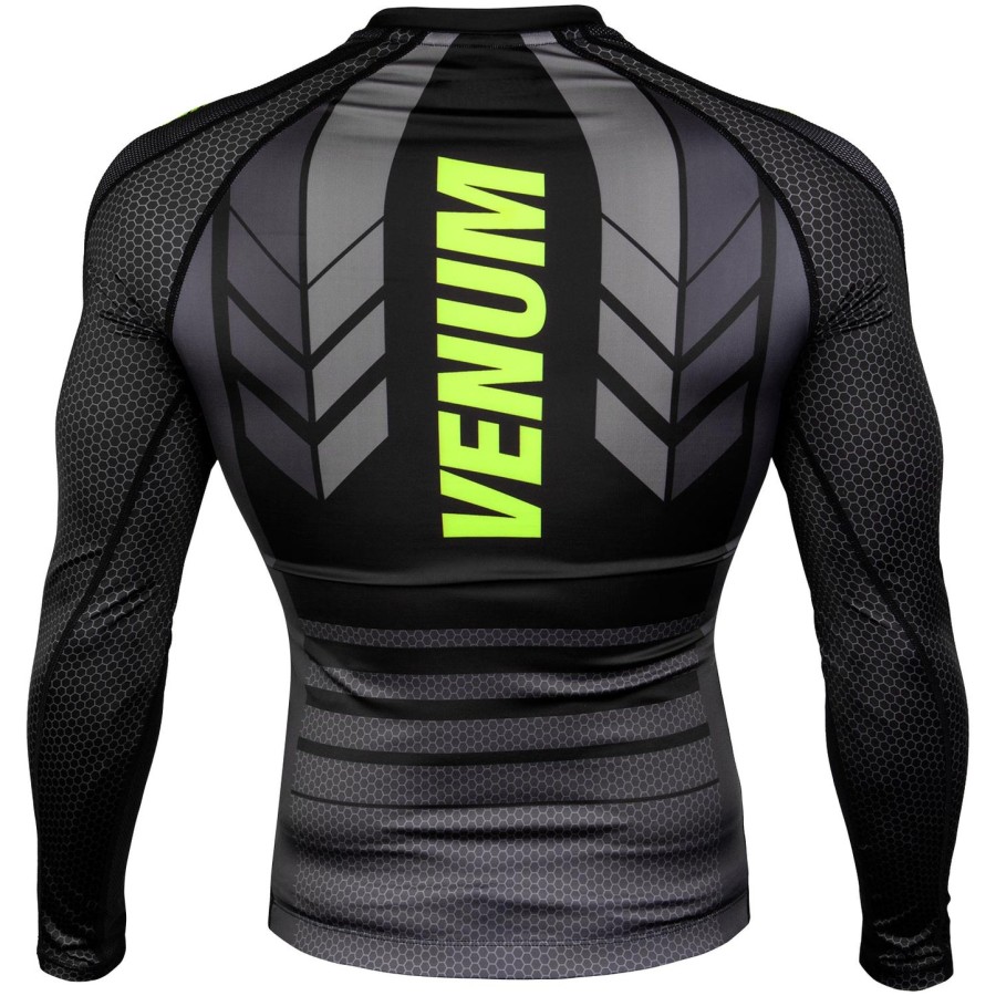camiseta de proteção solar venum technical 2.0 de manga comprida - pretoamarelo