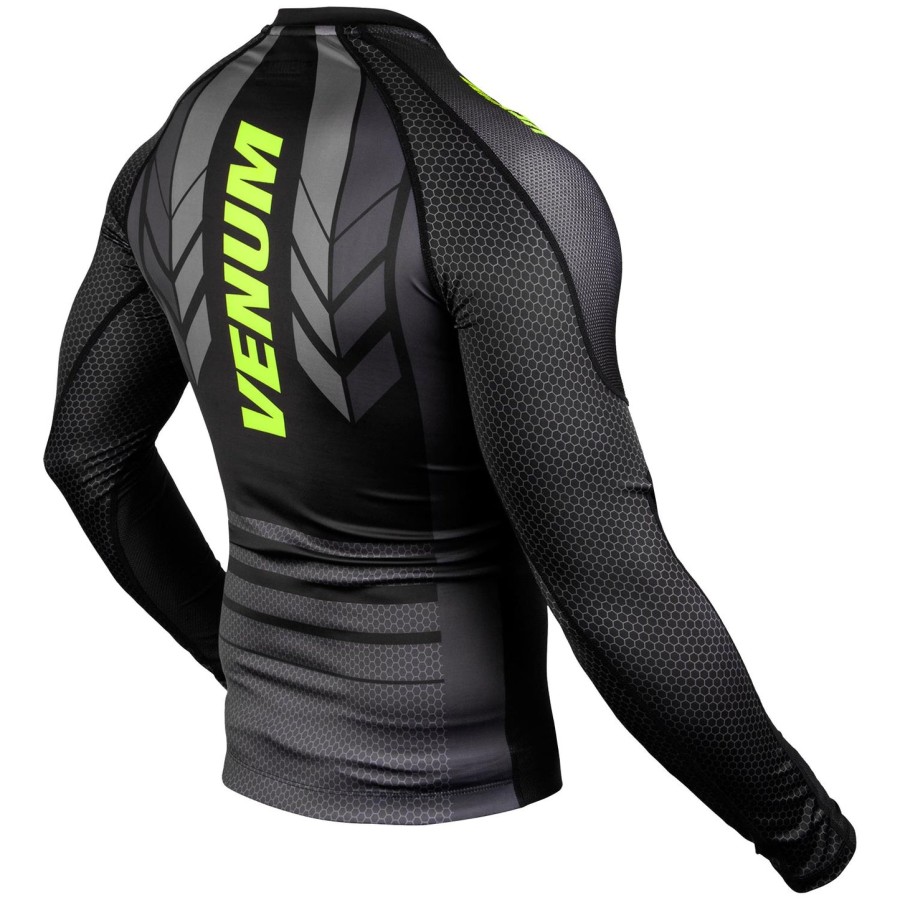 camiseta de proteção solar venum technical 2.0 de manga comprida - pretoamarelo