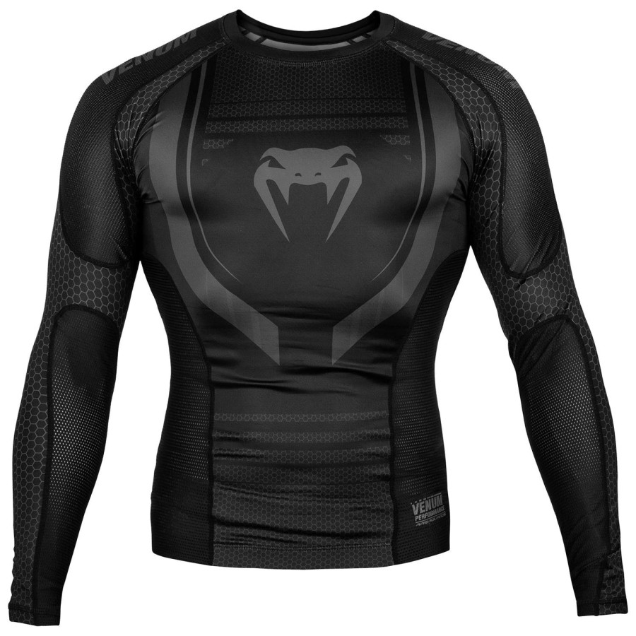 camiseta de proteção solar venum technical 2.0 - manga longa - pretapreta
