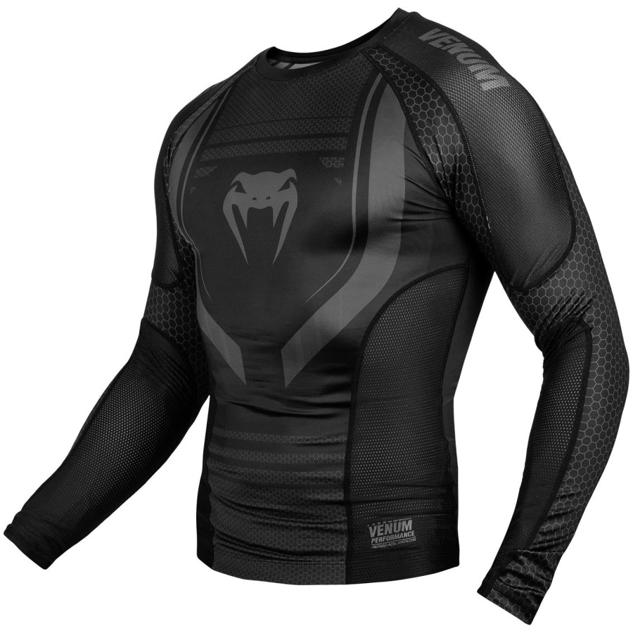 camiseta de proteção solar venum technical 2.0 - manga longa - pretapreta
