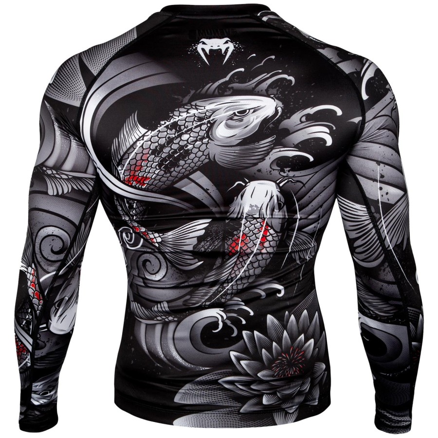 camiseta de proteção solar venum koi 2.0 - manga longa - pretobranco