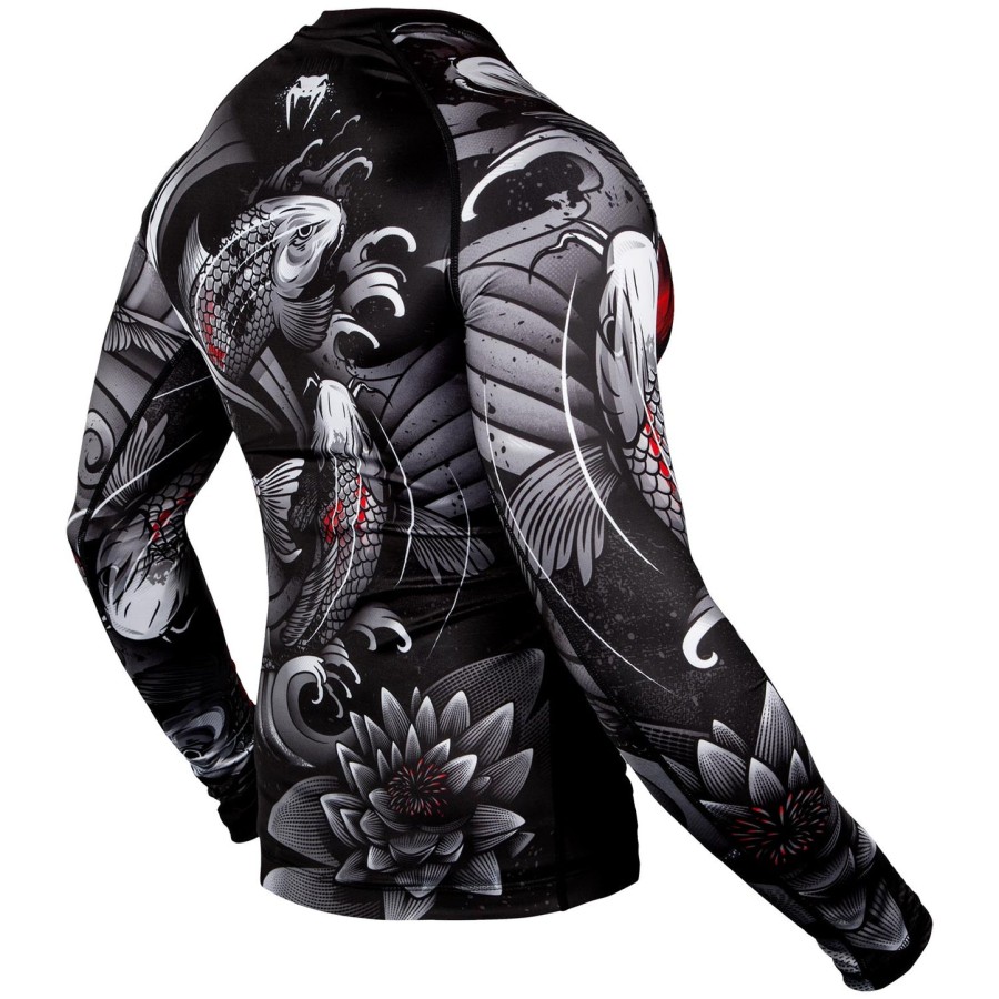 camiseta de proteção solar venum koi 2.0 - manga longa - pretobranco