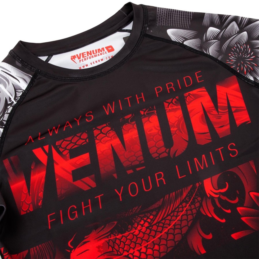 camiseta de proteção solar venum koi 2.0 - manga longa - pretobranco