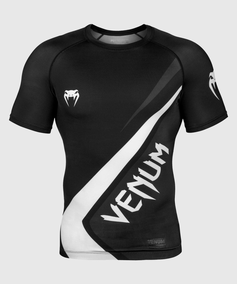 camiseta de proteção solar venum contender 4.0 - manga curta - pretocinza-branco