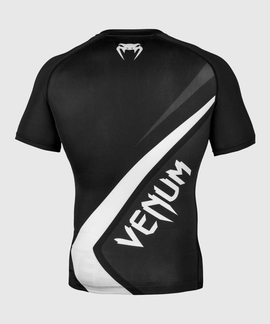 camiseta de proteção solar venum contender 4.0 - manga curta - pretocinza-branco