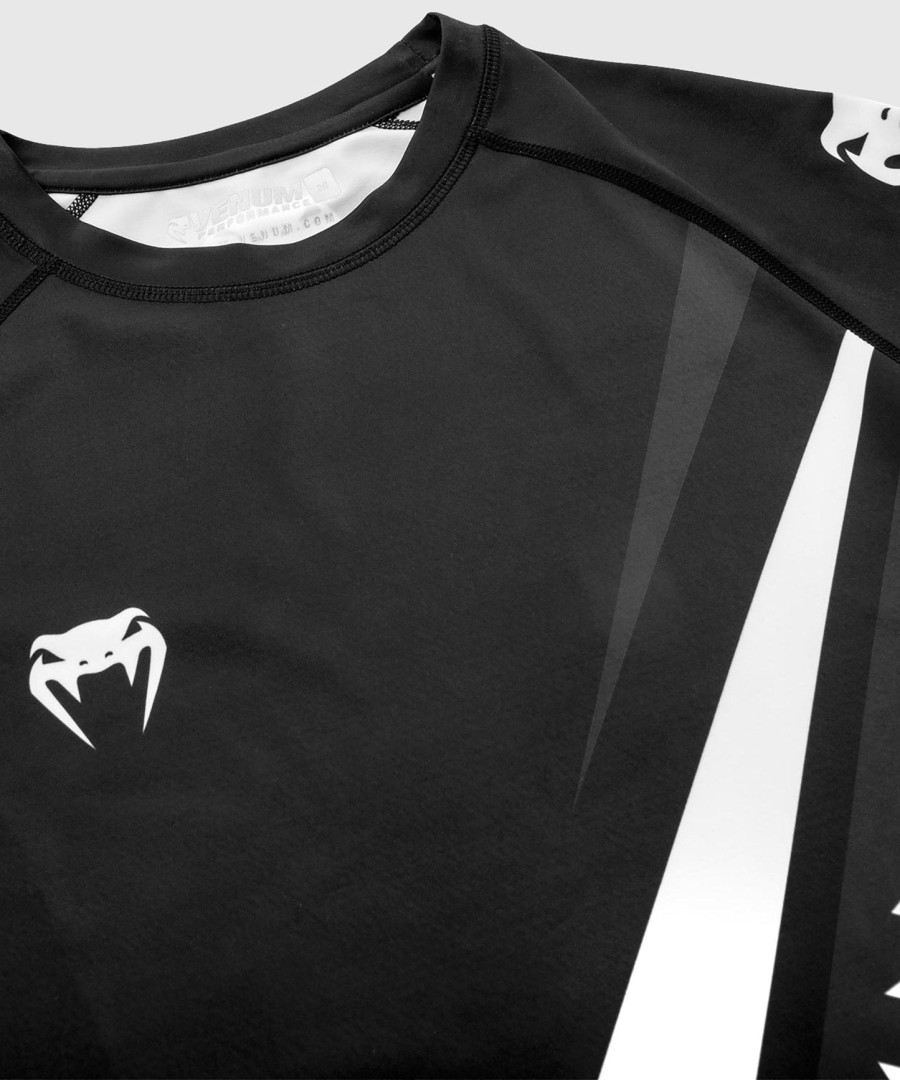 camiseta de proteção solar venum contender 4.0 - manga curta - pretocinza-branco