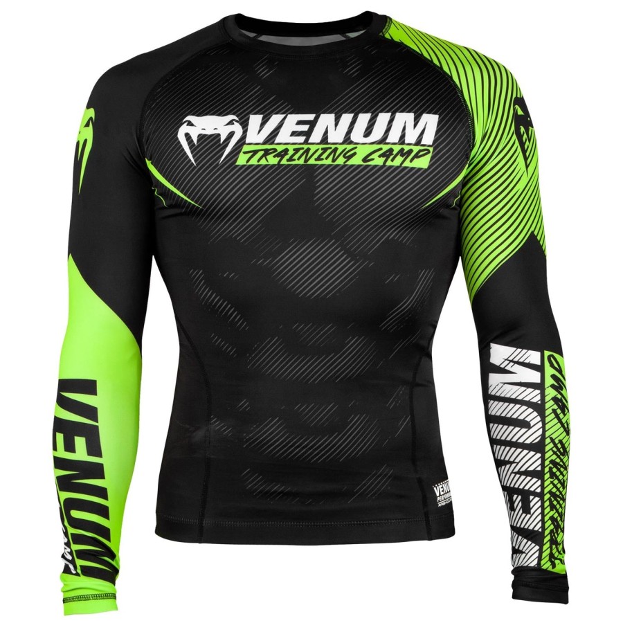 rashguard venum training camp 2.0 - manga longa - pretoamarelo neon