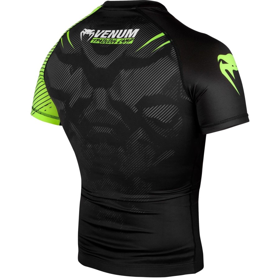 rashguard venum training camp 2.0 - manga curta - pretoamarelo neon