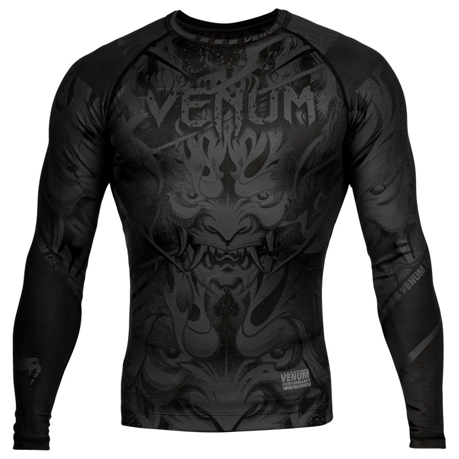 camiseta de proteção solar venum devil - manga longa - pretapreta