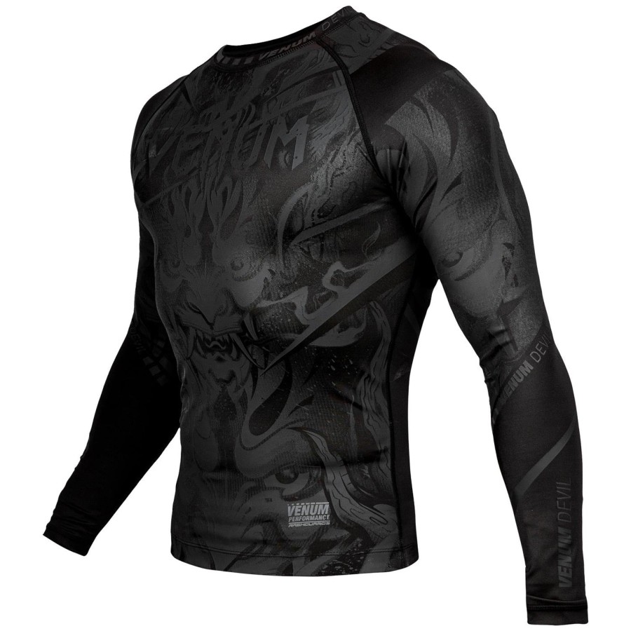 camiseta de proteção solar venum devil - manga longa - pretapreta
