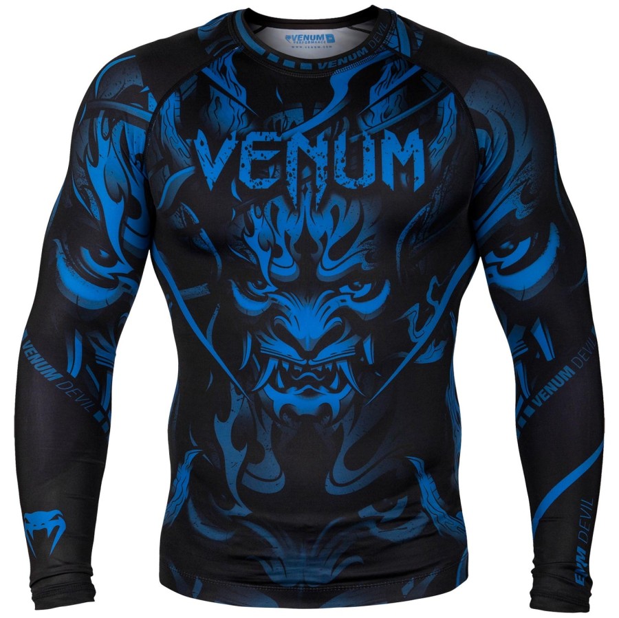 camiseta de proteção solar venum devil - manga longa - azul marinhopreto
